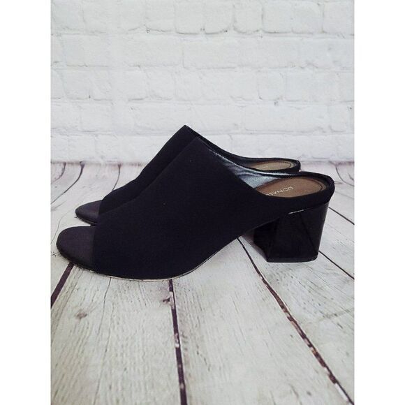 Donald J Pliner Ellis D Mules Black Suede Open-toe Women's Size 9 - Picture 1 of 7